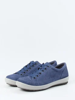 Legero – Schnürsneaker aus Veloursleder jeansblau