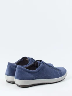Legero – Schnürsneaker aus Veloursleder jeansblau