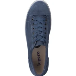 Legero – Schnürsneaker aus Veloursleder jeansblau