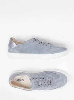Legero – Sneaker aus Veloursleder in Taubengrau