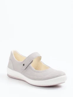 Legero – Spangenpumps aus Veloursleder hellgrau