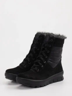 Legero – Winterboots aus Leder und Nylon Schwarz