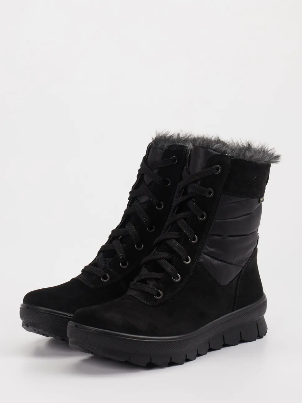 Legero – Winterboots aus Leder und Nylon Schwarz