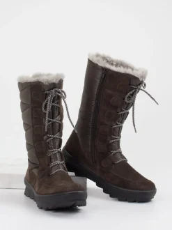 Legero – Winterstiefel aus Veloursleder dunkelbraun