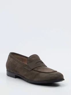 Lemargo – Loafer aus Veloursleder Dunkelolivgrau