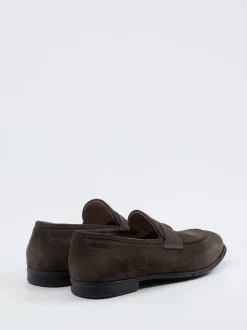 Lemargo – Loafer aus Veloursleder Dunkelolivgrau