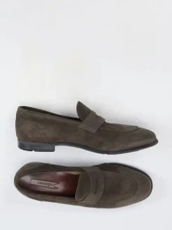 Lemargo – Loafer aus Veloursleder Dunkelolivgrau