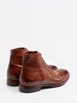 Lemargo – Schnürboots aus Kalbleder in Cognacbraun