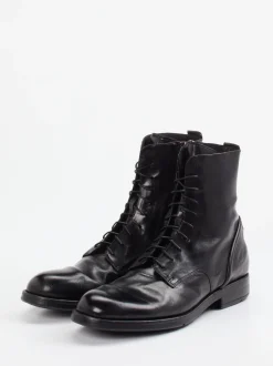 Lemargo – Schnürstiefelette aus Büffelleder schwarz