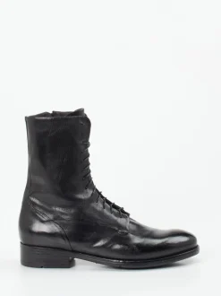 Lemargo – Schnürstiefelette aus Büffelleder schwarz