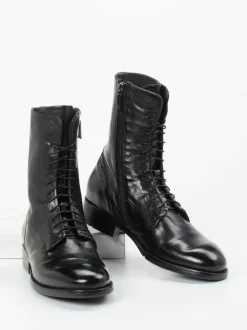 Lemargo – Schnürstiefelette aus Büffelleder schwarz