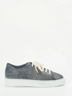Lemargo – Sneaker aus geflochtenem Leder blaugrau
