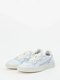 Lemargo – Sneaker aus genarbtem Glattleder hellblau