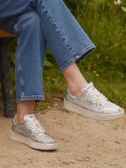 Lemargo – Sneaker aus Metallicleder silberfarben