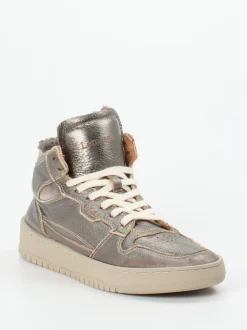 Lemargo – Sneaker aus Metallicleder Bronzebraun
