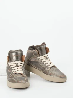 Lemargo – Sneaker aus Metallicleder Bronzebraun