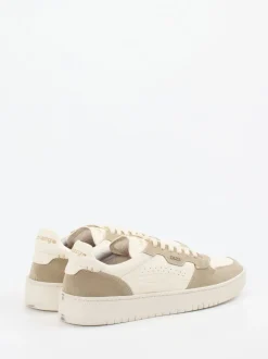 Lemargo – Sneaker aus Velours- und Glattleder Creme