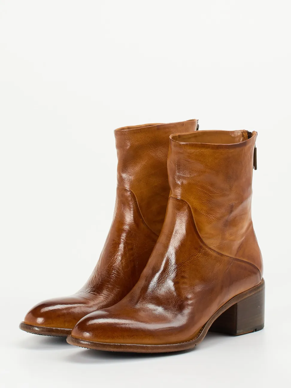 Lemargo – Stiefeletten aus Büffelleder cognacbraun