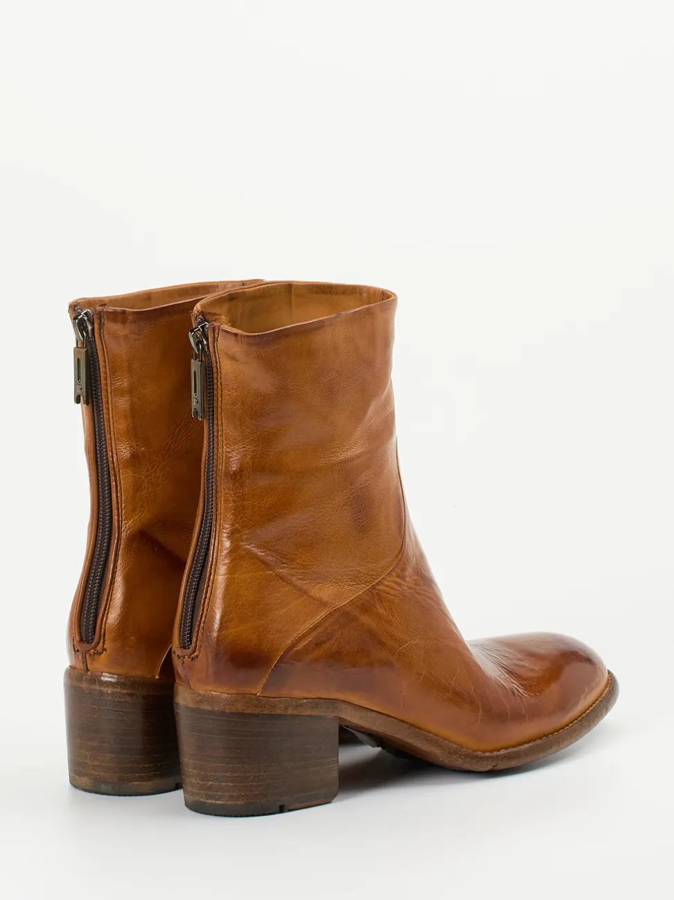 Lemargo – Stiefeletten aus Büffelleder cognacbraun