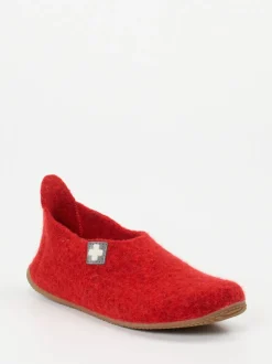 Living Kitzbühel – Hüttenschuhe aus Wollfilz Rot