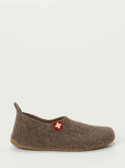 Living Kitzbühel – Hüttenschuhe aus Wollfilz braun