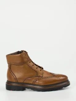 Lloyd – Brogue-Stiefeletten aus Kalbleder cognac
