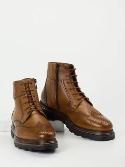 Lloyd – Brogue-Stiefeletten aus Kalbleder cognac