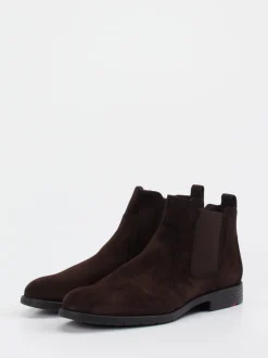 Lloyd – Chelsea Boots aus Veloursleder dunkelbraun