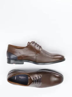 Lloyd – Derby-Schnürschuh aus geprägtem Leder braun