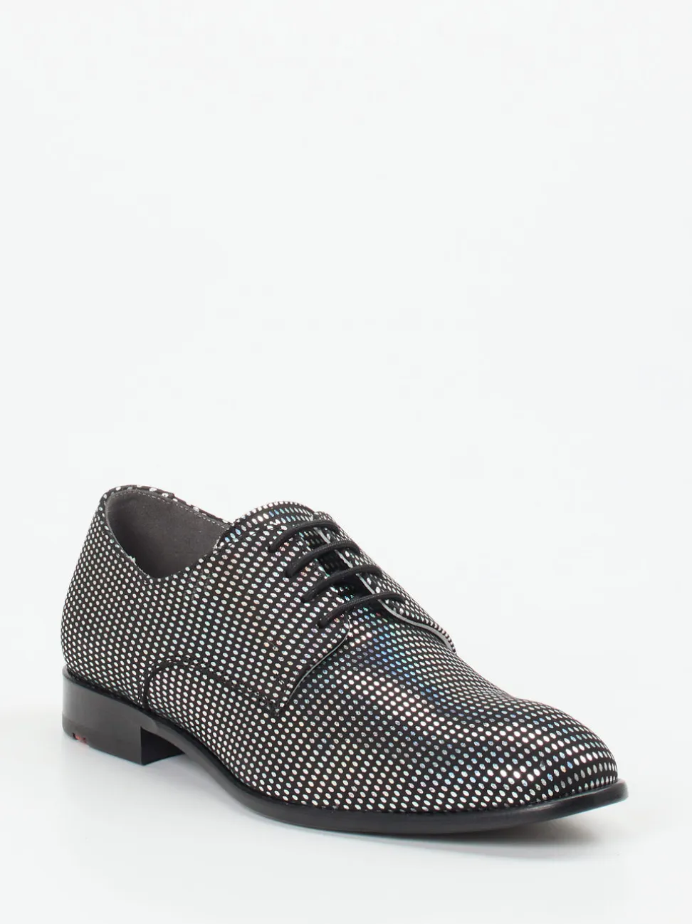 Lloyd – Derby-Schnürschuh aus Metallicleder Schwarz