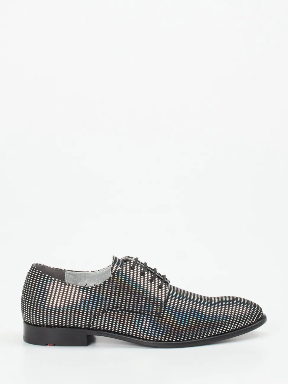Lloyd – Derby-Schnürschuh aus Metallicleder Schwarz