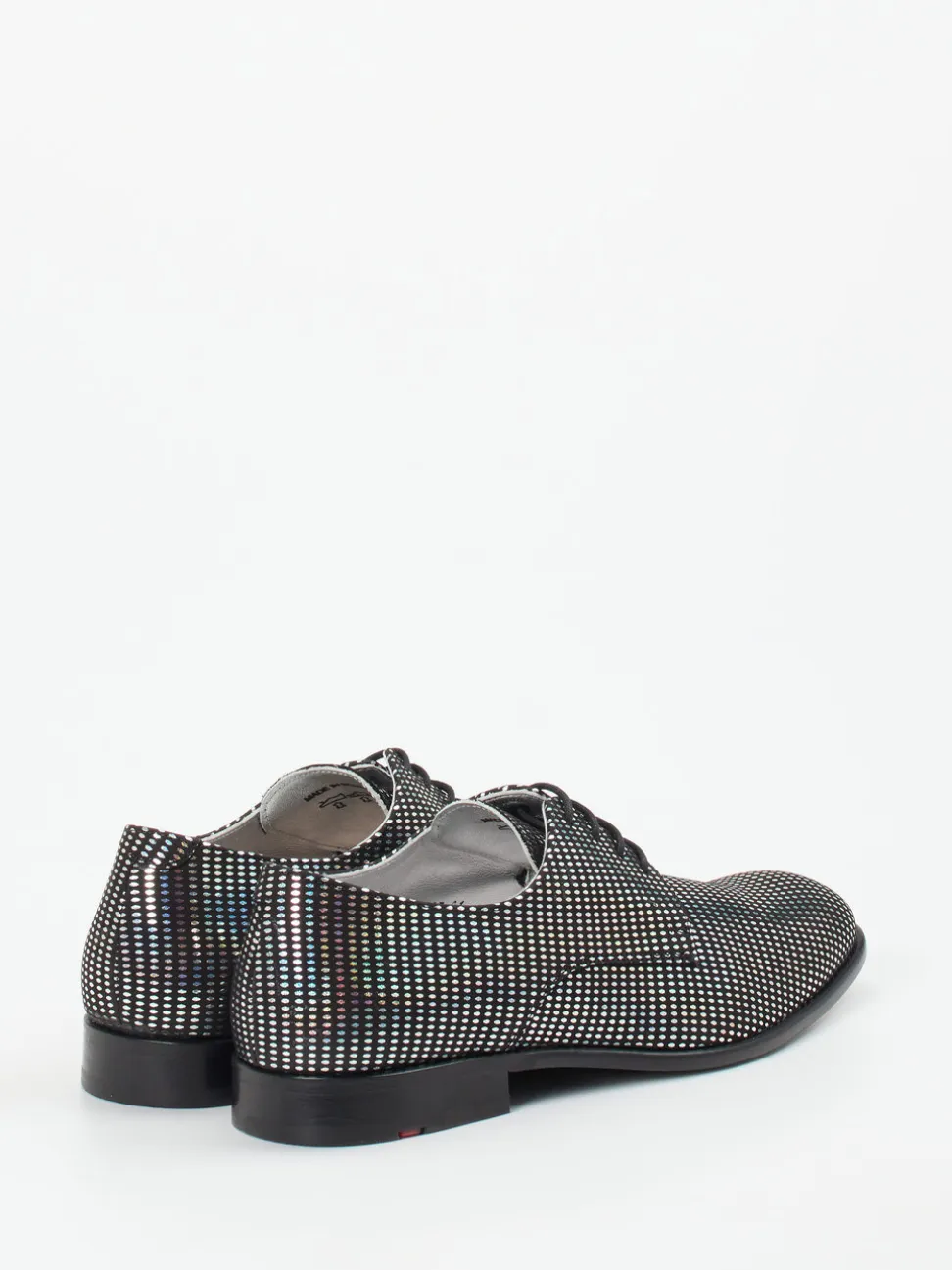 Lloyd – Derby-Schnürschuh aus Metallicleder Schwarz