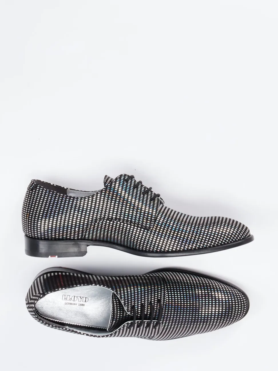 Lloyd – Derby-Schnürschuh aus Metallicleder Schwarz
