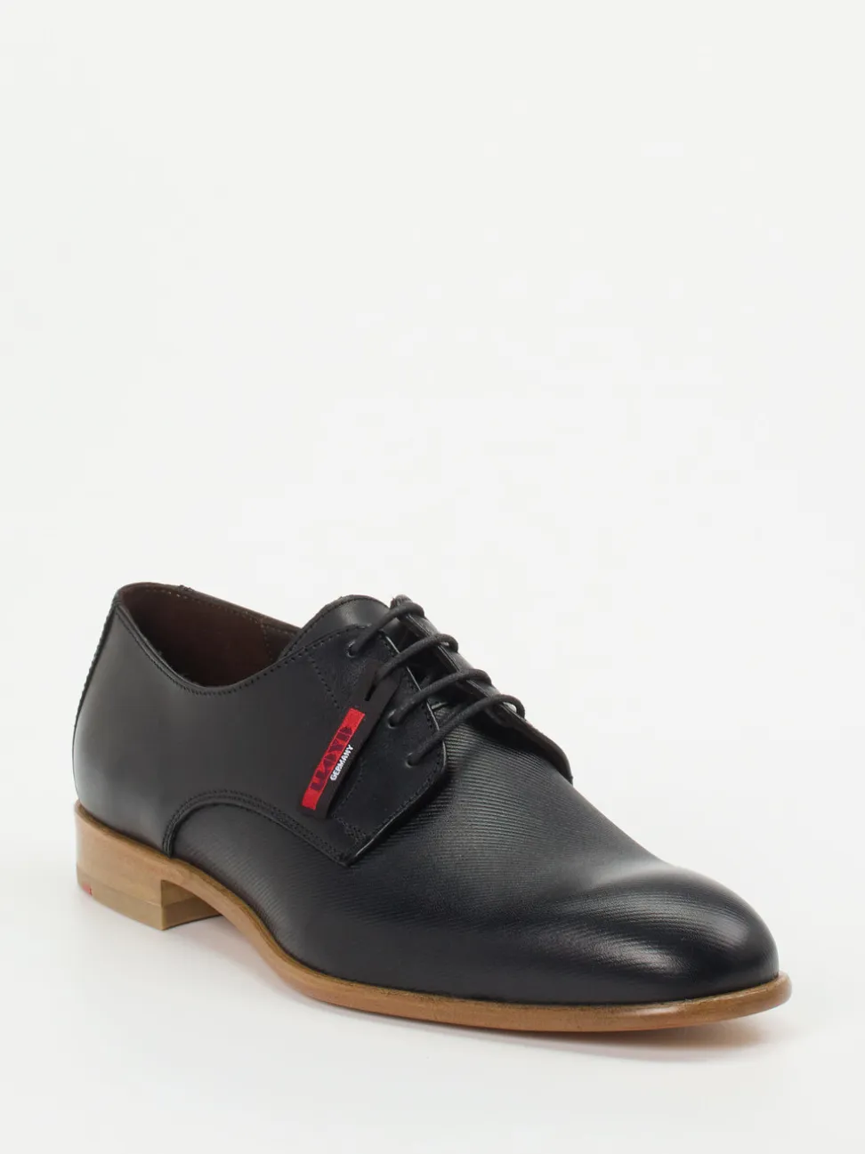 Lloyd – Derby-Schnürschuh aus geprägtem Leder schwarz