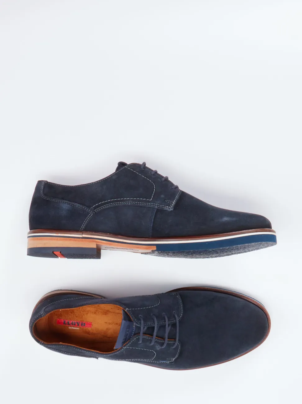 Lloyd – Derby-Schuhe aus Veloursleder Dunkelblau