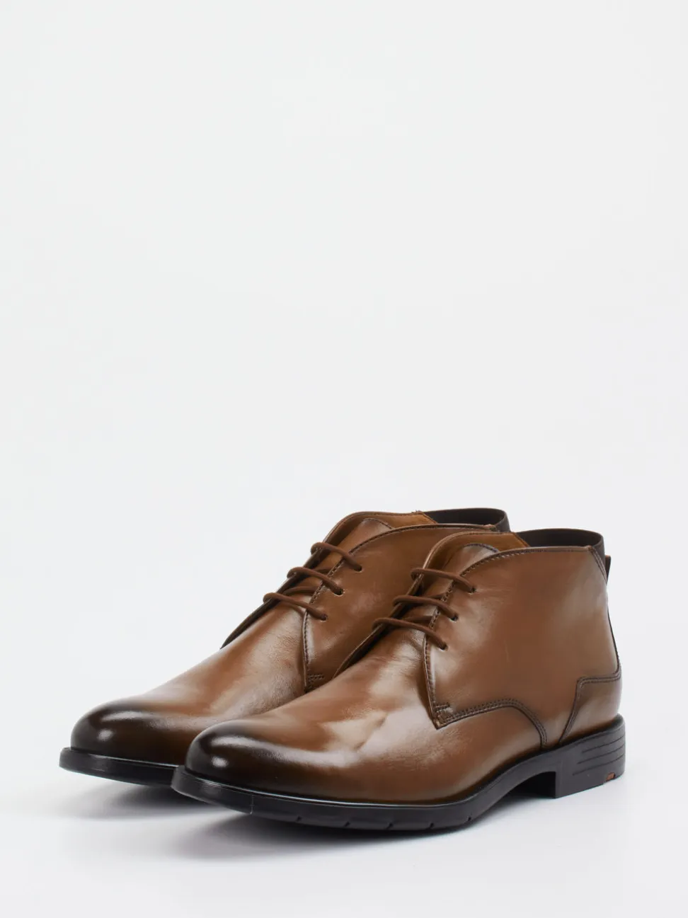 Lloyd – Desert Boots aus Kalbleder braun glänzend