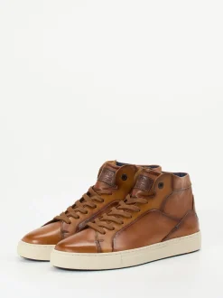 Lloyd – High-Top Sneaker aus Kalbleder Cognac