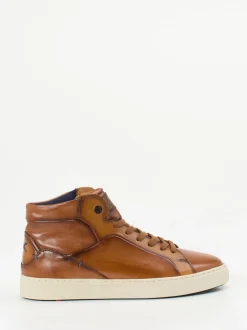 Lloyd – High-Top Sneaker aus Kalbleder Cognac