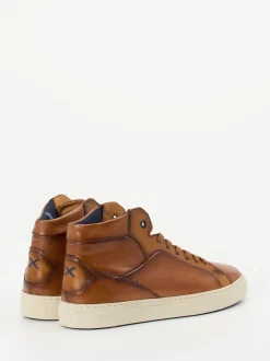 Lloyd – High-Top Sneaker aus Kalbleder Cognac
