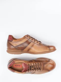 Lloyd – Leder-Sneaker aus Kalbleder Cognacbraun