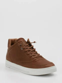 Lloyd – Mid-Top Sneaker aus Kalbleder cognacbraun