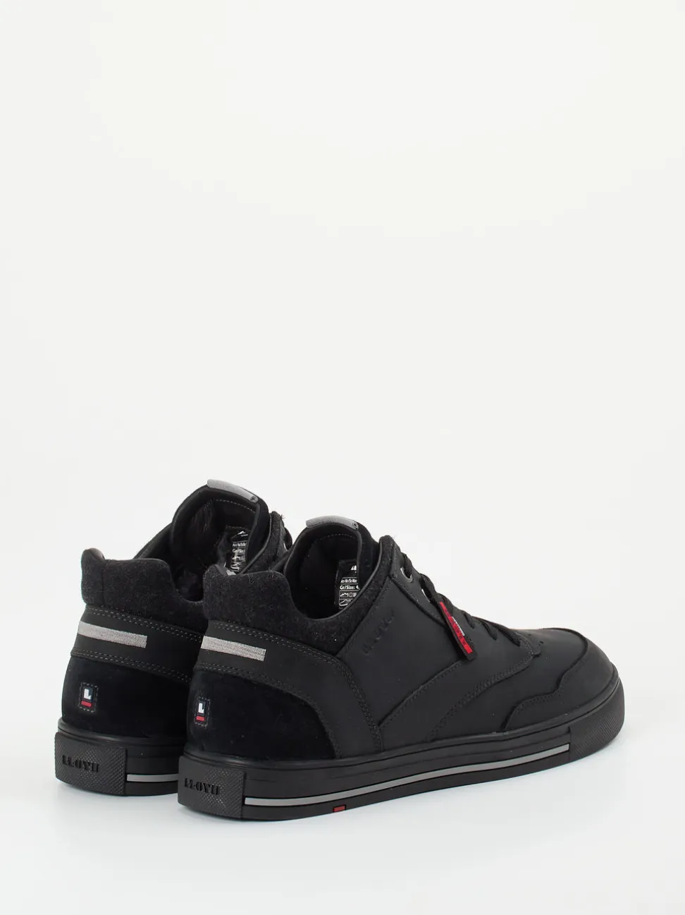 Lloyd – Mid-Top Sneaker aus Kalbleder schwarz