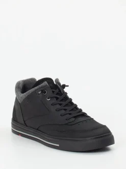 Lloyd – Mid-Top-Sneaker aus Nubukleder Schwarz
