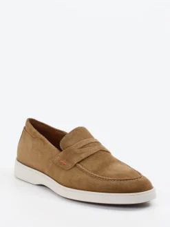 Lloyd – Penny Loafer aus Veloursleder Camelbraun