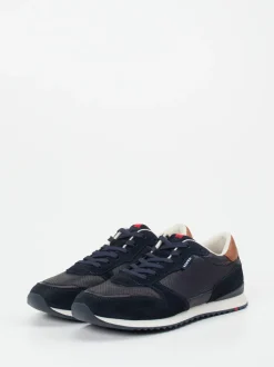 Lloyd – Retro-Sneaker aus Leder und Mesh dunkelblau