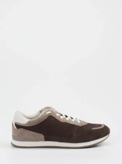 Lloyd – Retro-Sneaker aus Velours- und Nubukleder braun