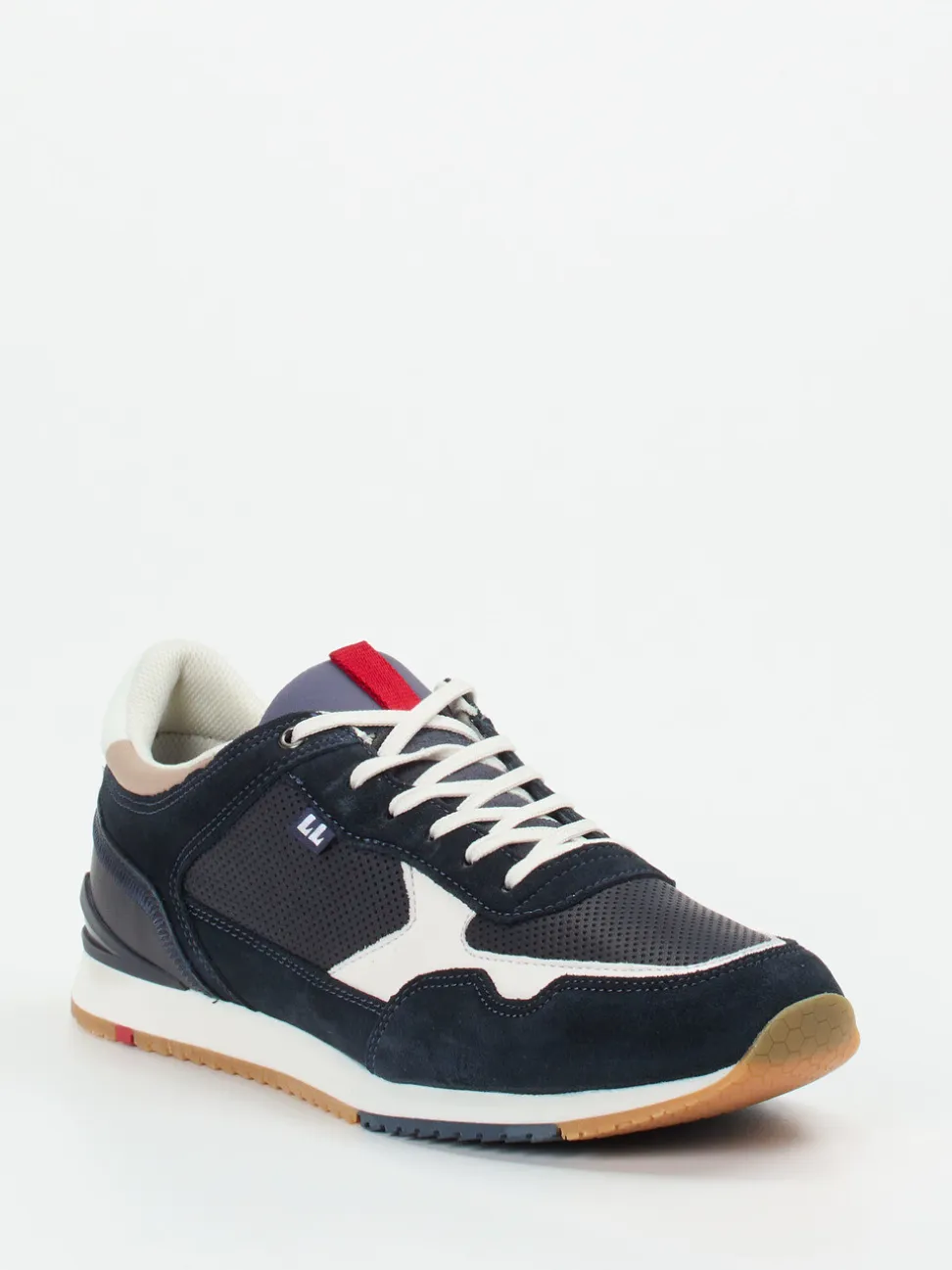 Lloyd – Sneaker aus geprägtem Leder in Dunkelblau