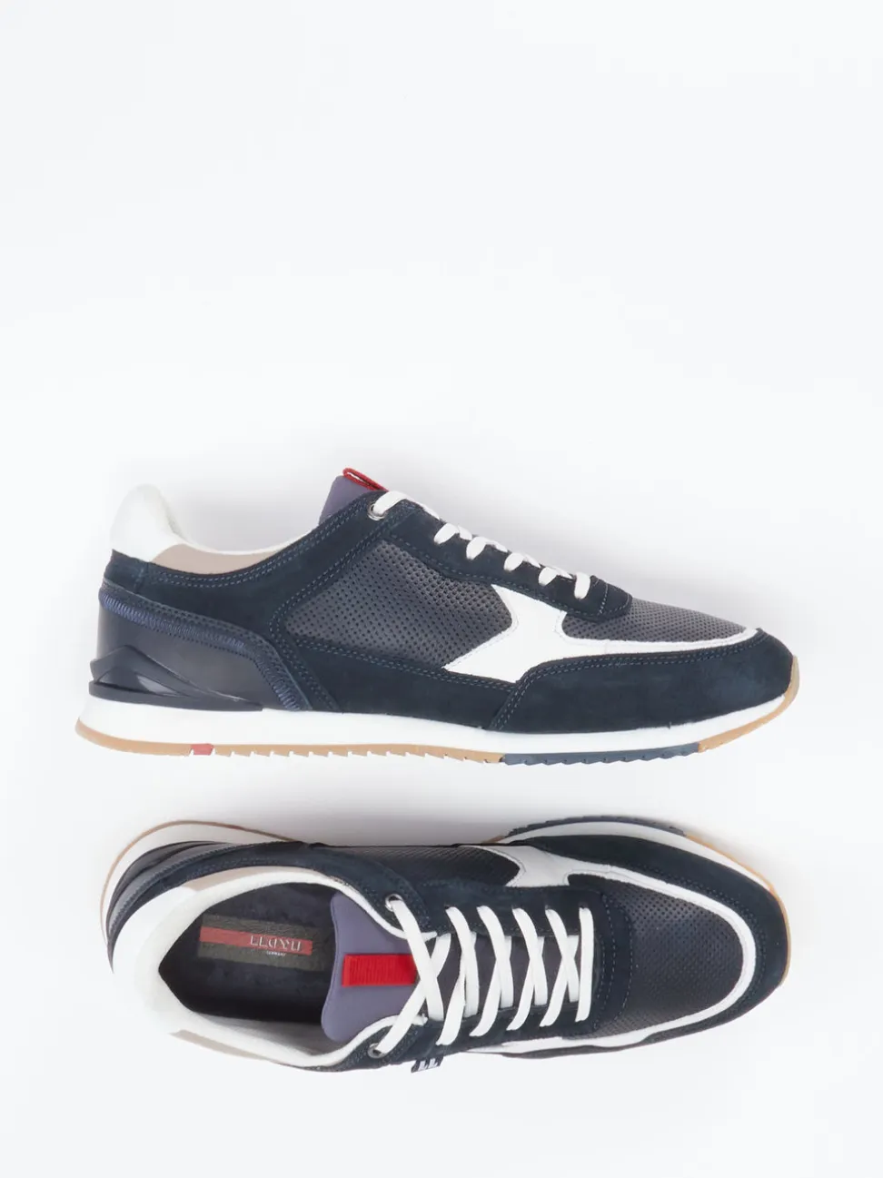 Lloyd – Sneaker aus geprägtem Leder in Dunkelblau