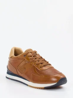 Lloyd – Sneaker aus Glattleder in Cognacbraun