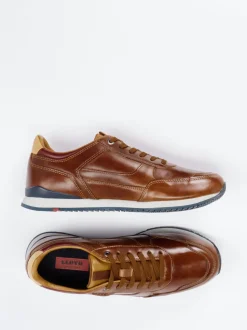 Lloyd – Sneaker aus Kalbleder in Cognacbraun